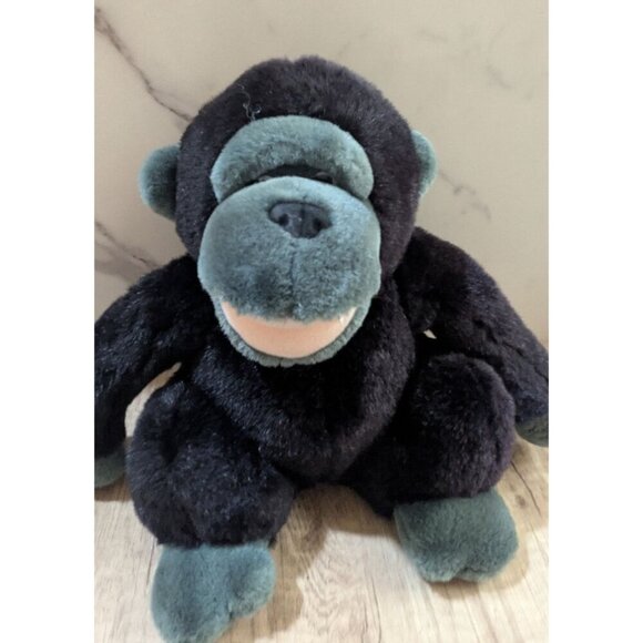 Vintage Black Gray  Monkey ape gorilla plush stuffed animal toy    9" - Picture 5 of 7